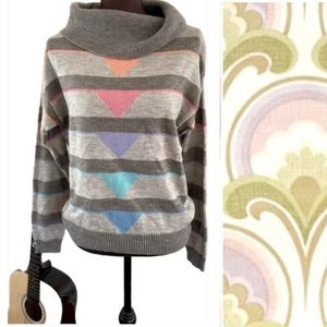 Vintage Multicolor Striped Sweater